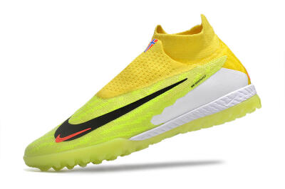Nike Phantom GX Elite DF Link TF High-Tops Football Shoes - Yellow/Black/Red