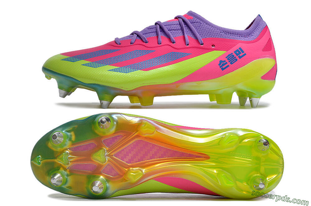 Adidas X Crazyfast.1 SG Low-Tops Football Boots - Purple/Pink/Blue/Yellow 0