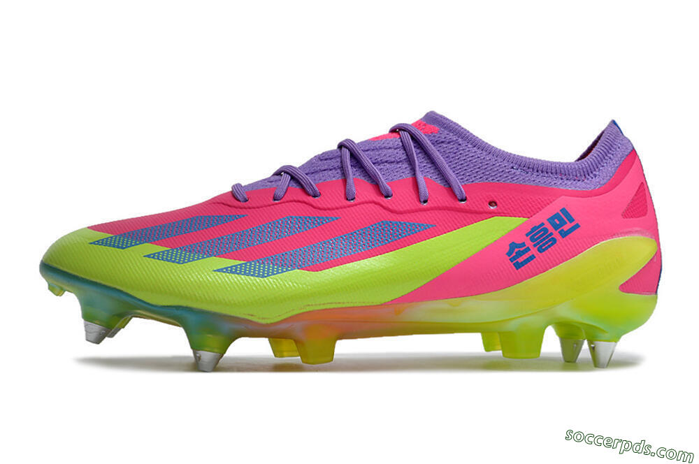 Adidas X Crazyfast.1 SG Low-Tops Football Boots - Purple/Pink/Blue/Yellow 2