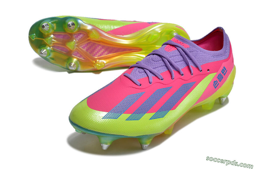 Adidas X Crazyfast.1 SG Low-Tops Football Boots - Purple/Pink/Blue/Yellow 3