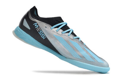 Adidas X Crazyfast.1 IC Low-Tops Football Shoes - Silver/Blue/Black
