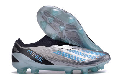 Adidas X Crazyfast+ FG Low-Tops Football Boots - Silver/Blue/Black