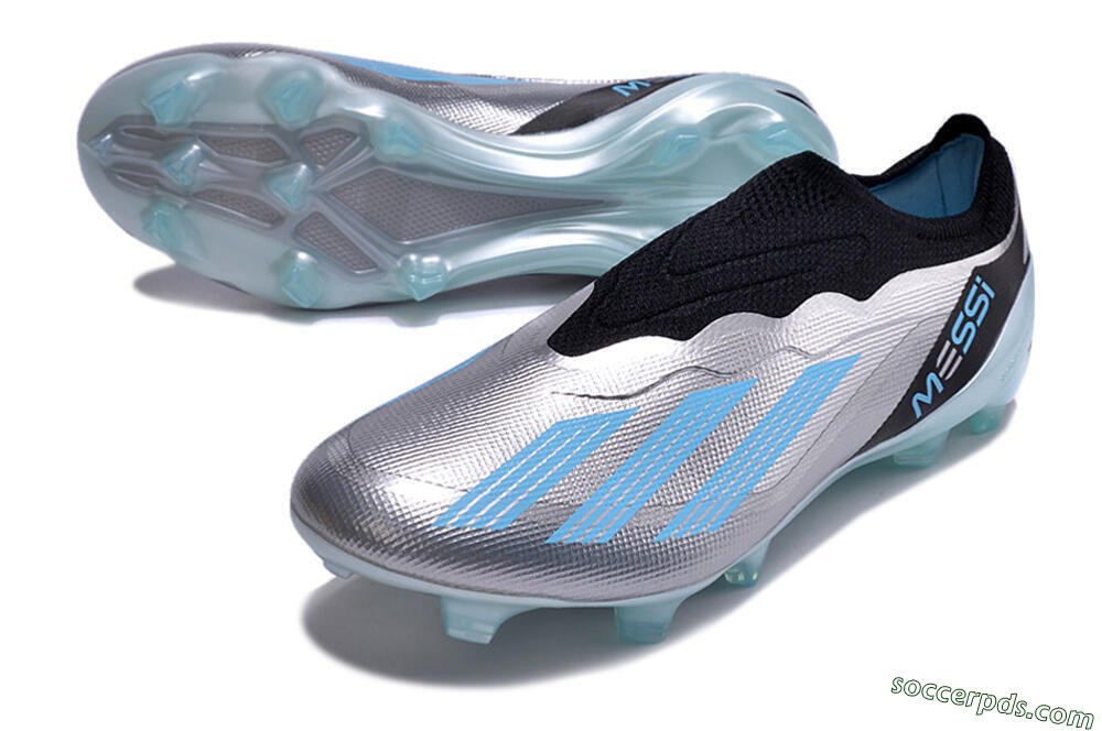 Adidas X Crazyfast+ FG Low-Tops Football Boots - Silver/Blue/Black 3