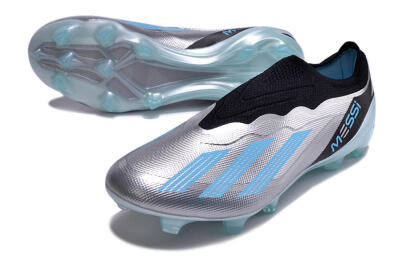 Adidas X Crazyfast+ FG Low-Tops Football Boots - Silver/Blue/Black