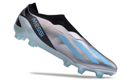 Adidas X Crazyfast+ FG Low-Tops Football Boots - Silver/Blue/Black