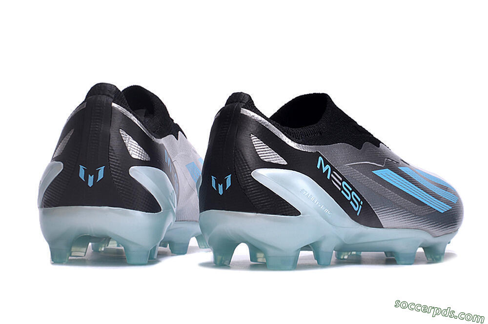 Adidas X Crazyfast+ FG Low-Tops Football Boots - Silver/Blue/Black 6