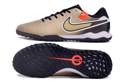 Nike Tiempo Legend 10 Academy TF Low-Tops Football Shoes - Brown/Gold/White