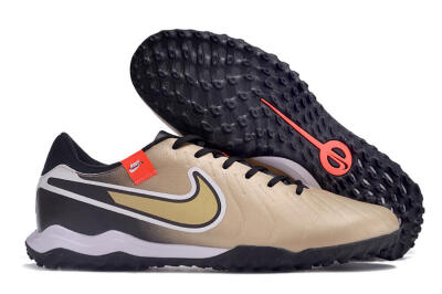 Nike Tiempo Legend 10 Academy TF Low-Tops Football Shoes - Brown/Gold/White