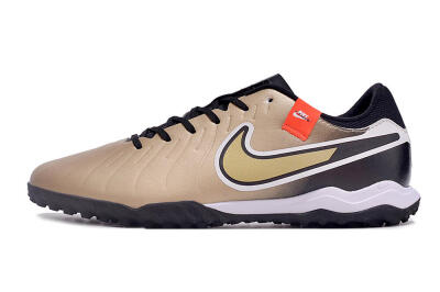 Nike Tiempo Legend 10 Academy TF Low-Tops Football Shoes - Brown/Gold/White