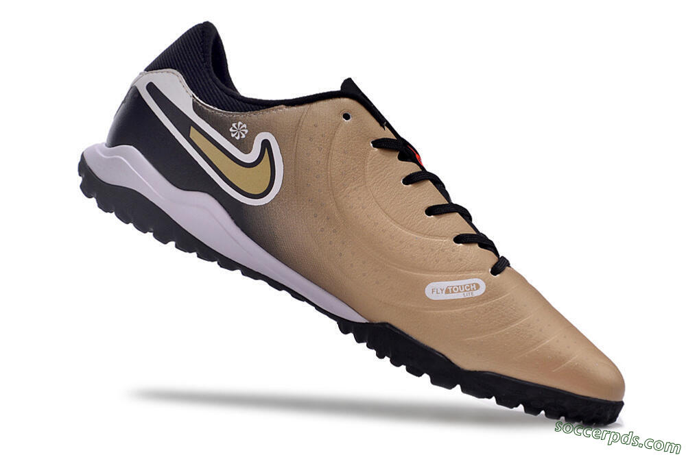 Nike Tiempo Legend 10 Academy TF Low-Tops Football Shoes - Brown/Gold/White 4