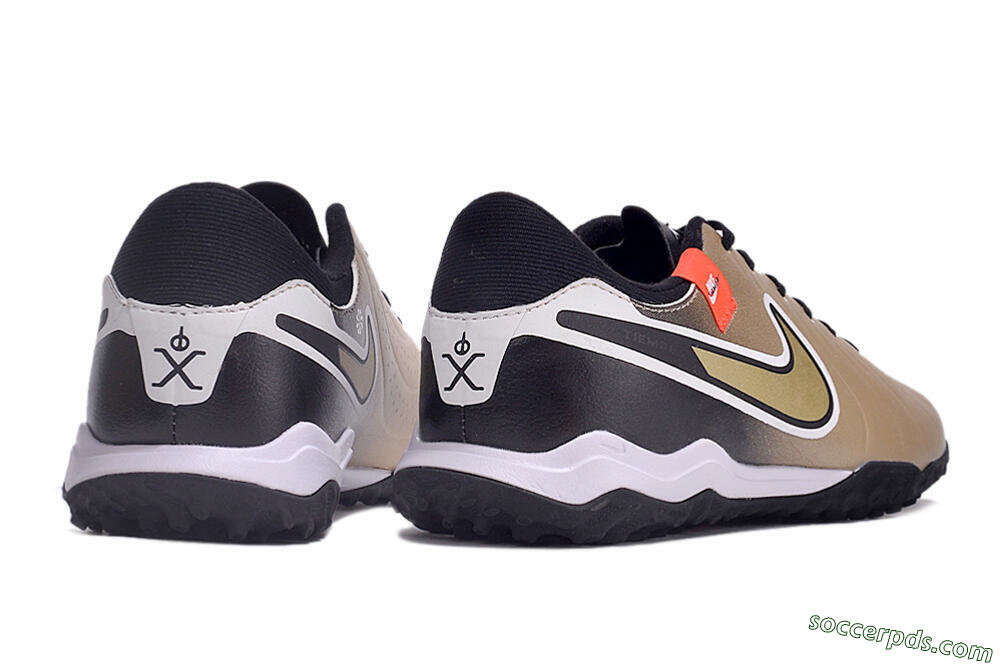Nike Tiempo Legend 10 Academy TF Low-Tops Football Shoes - Brown/Gold/White 6