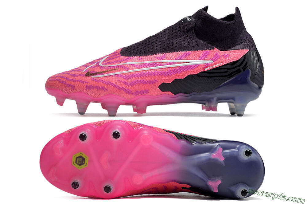 Nike Phantom GX Elite Link Pro SG High-Tops Football Boots - Pink/White/Black 0