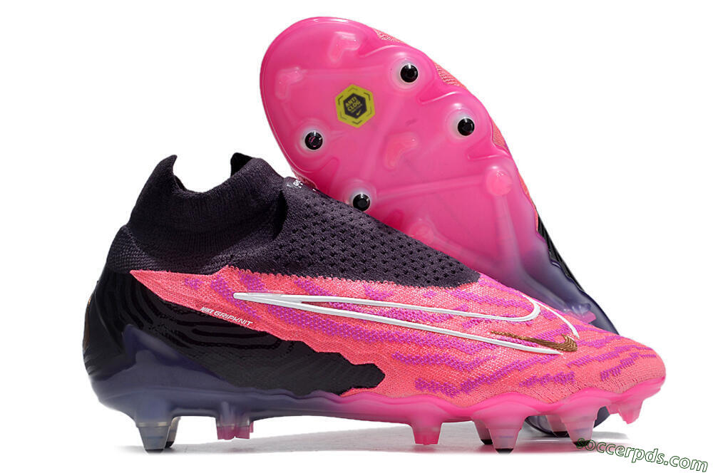 Nike Phantom GX Elite Link Pro SG High-Tops Football Boots - Pink/White/Black 1