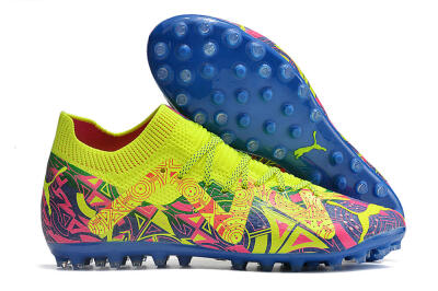 Puma Future Ultimate MG Low-Tops Football Boots - Yellow/Pink/Blue