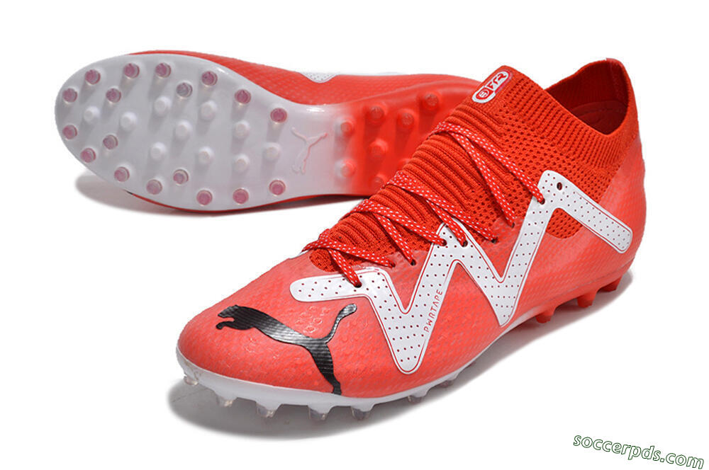 Puma Future Ultimate MG Low-Tops Football Boots - Red/White/Black 3