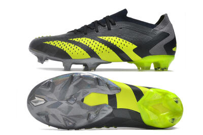 Adidas Predator Accuracy Paul Pogba.1 FG Low-Tops Football Boots - Grey/Black/Yellow