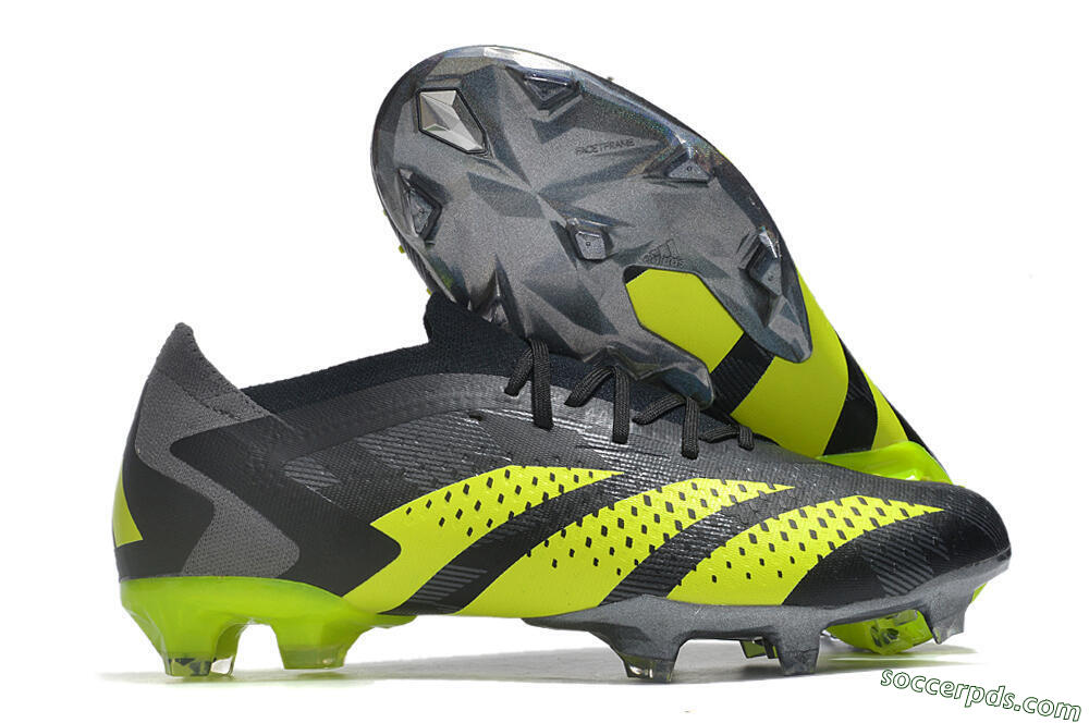 Adidas Predator Accuracy Paul Pogba.1 FG Low-Tops Football Boots - Grey/Black/Yellow 1