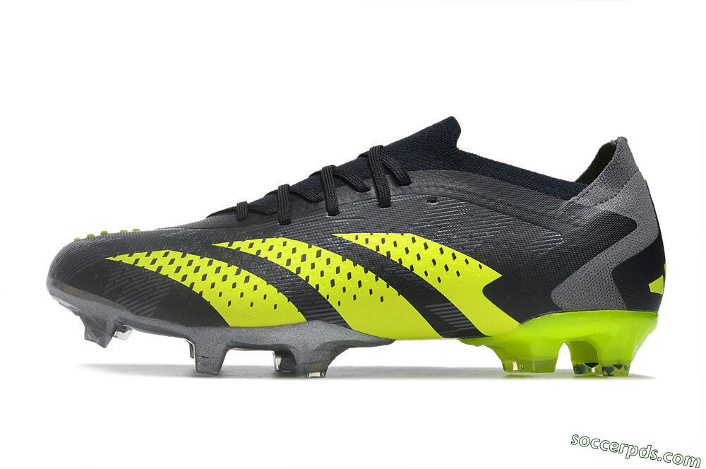 Adidas Predator Accuracy Paul Pogba.1 FG Low-Tops Football Boots - Grey/Black/Yellow 2