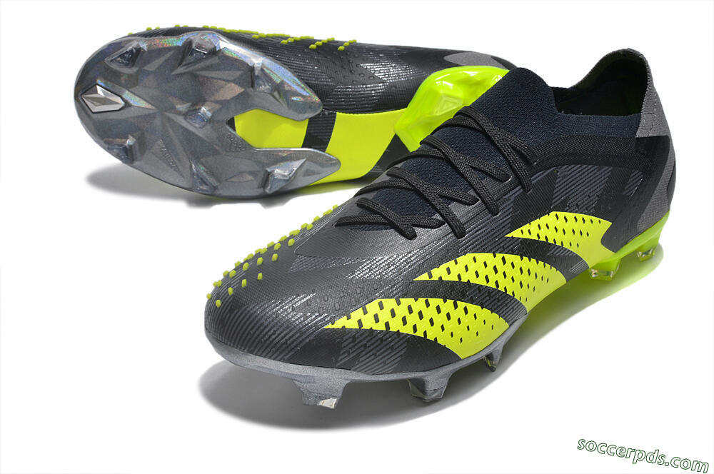Adidas Predator Accuracy Paul Pogba.1 FG Low-Tops Football Boots - Grey/Black/Yellow 3