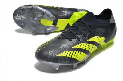 Adidas Predator Accuracy Paul Pogba.1 FG Low-Tops Football Boots - Grey/Black/Yellow