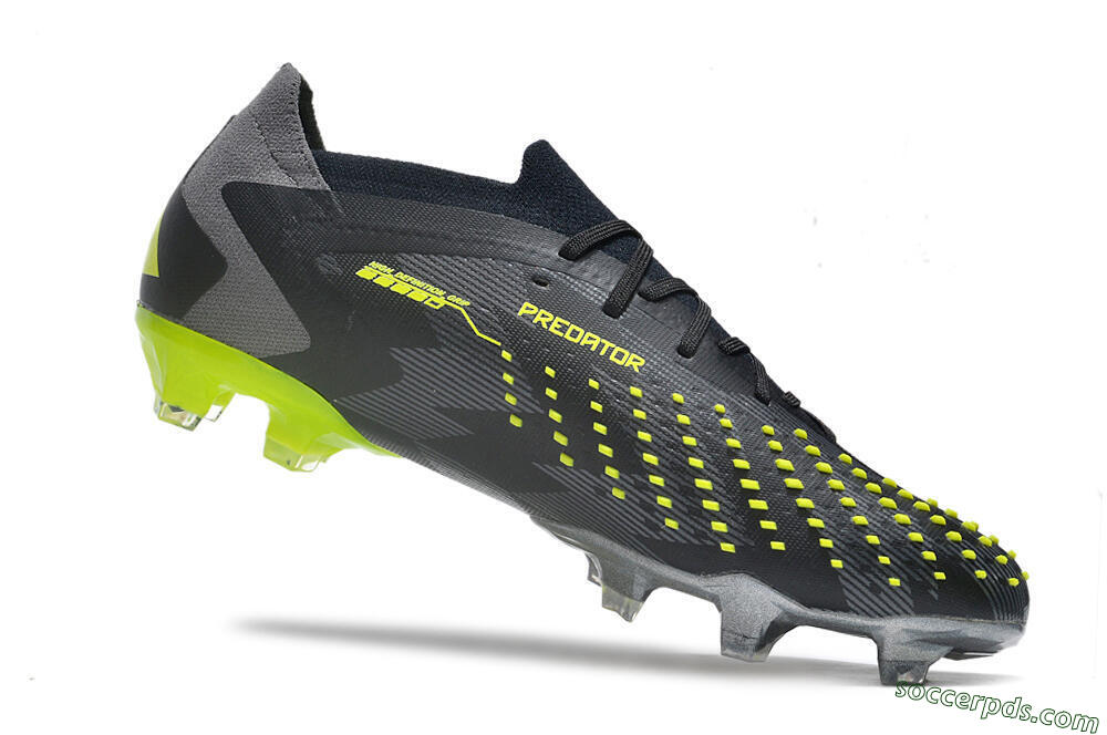 Adidas Predator Accuracy Paul Pogba.1 FG Low-Tops Football Boots - Grey/Black/Yellow 4
