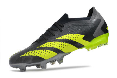 Adidas Predator Accuracy Paul Pogba.1 FG Low-Tops Football Boots - Grey/Black/Yellow