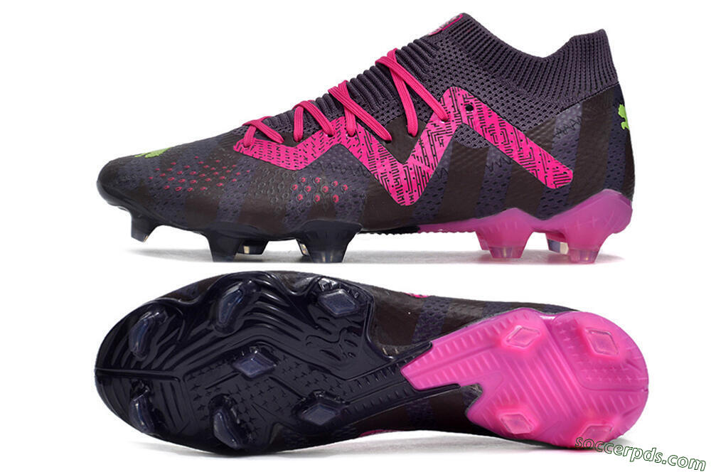 Puma Future Ultimate FG Low-Tops Football Boots - Purple/Pink/Green 0