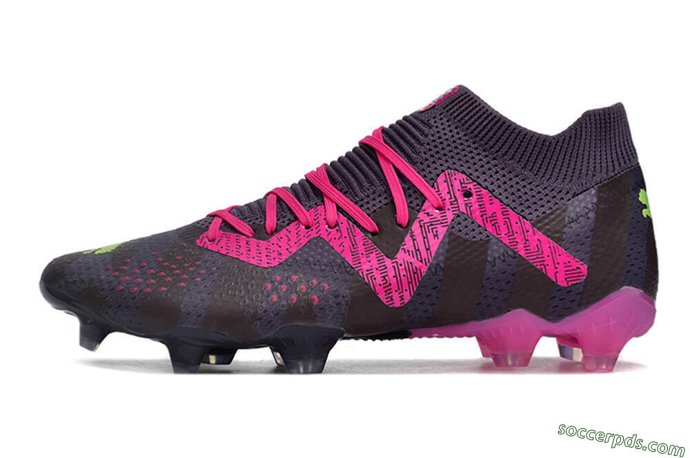 Puma Future Ultimate FG Low-Tops Football Boots - Purple/Pink/Green 2
