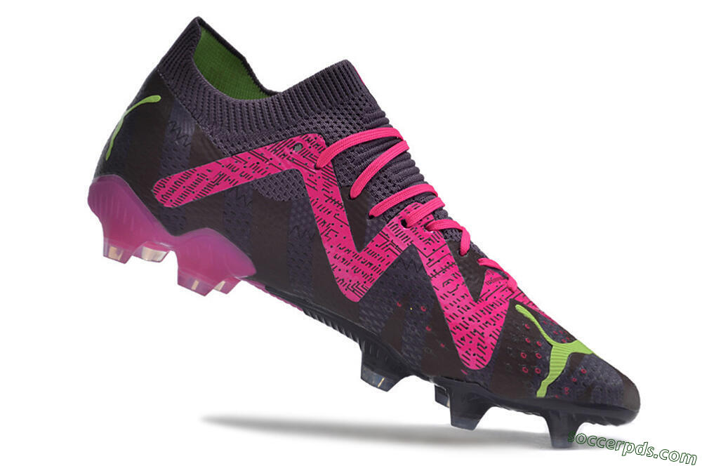 Puma Future Ultimate FG Low-Tops Football Boots - Purple/Pink/Green 4
