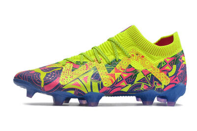 Puma Future Ultimate FG Low-Tops Football Boots - Green/Blue/Pink