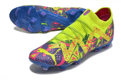 Puma Future Ultimate FG Low-Tops Football Boots - Green/Blue/Pink