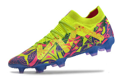 Puma Future Ultimate FG Low-Tops Football Boots - Green/Blue/Pink