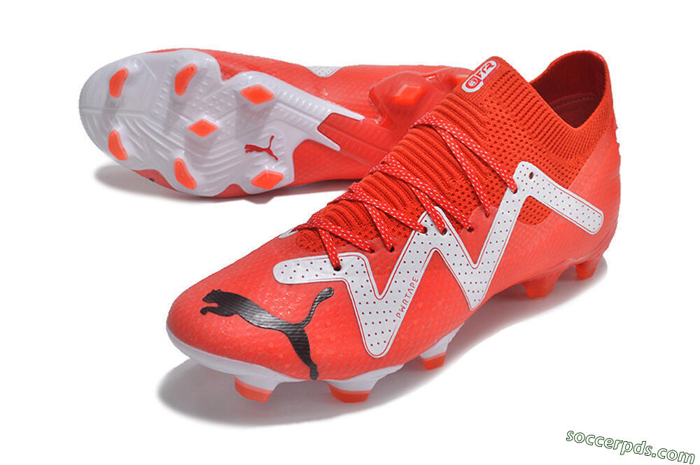 Puma Future Ultimate FG Low-Tops Football Boots - Red/White/Black 3