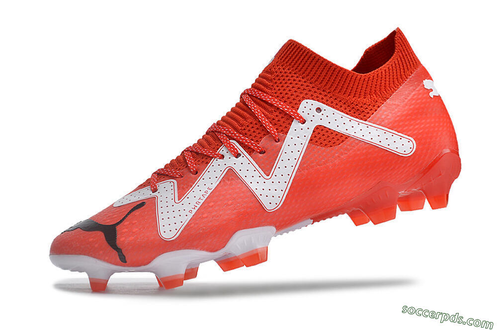 Puma Future Ultimate FG Low-Tops Football Boots - Red/White/Black 5