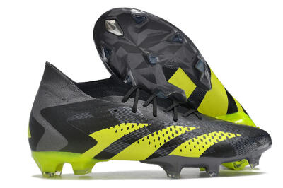 Adidas Predator Accuracy.1 FG High-Tops Football Boots - Black/Grey/Yellow