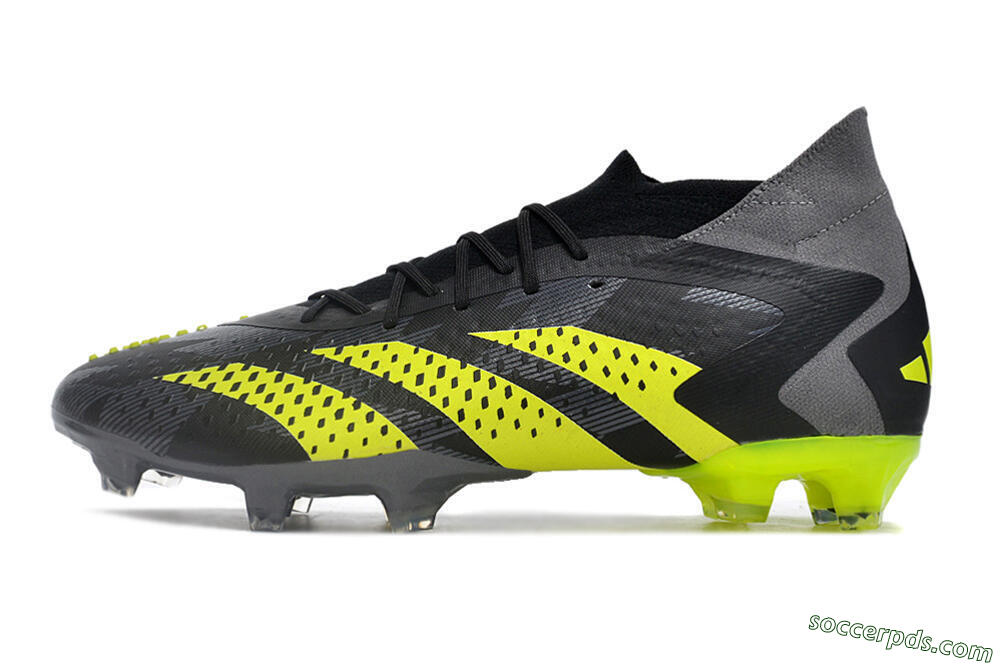 Adidas Predator Accuracy.1 FG High-Tops Football Boots - Black/Grey/Yellow 2