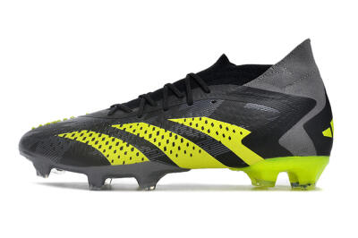 Adidas Predator Accuracy.1 FG High-Tops Football Boots - Black/Grey/Yellow