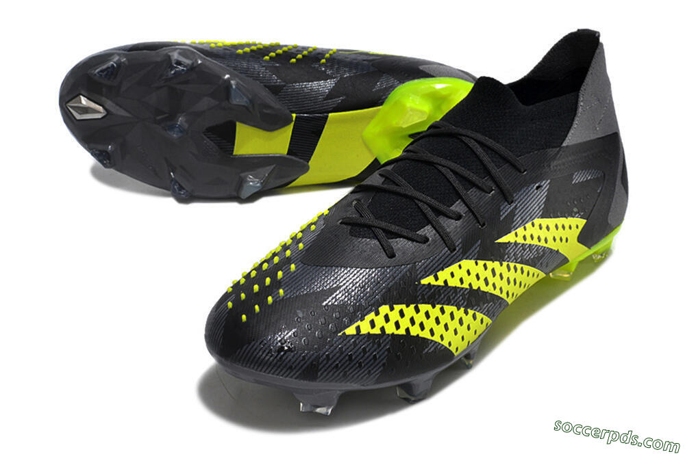 Adidas Predator Accuracy.1 FG High-Tops Football Boots - Black/Grey/Yellow 3