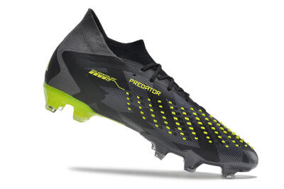 Adidas Predator Accuracy.1 FG High-Tops Football Boots - Black/Grey/Yellow