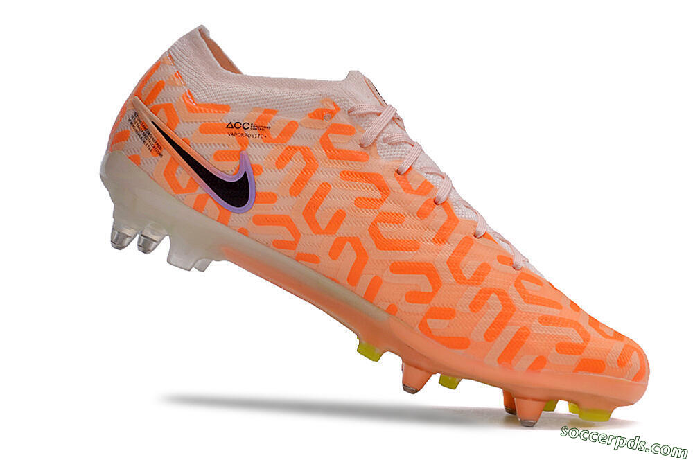 Nike Air Zoom Mercurial Vapor 15 Elite SG Low-Tops Football Boots - Orange/Pink/Black/Purple 4