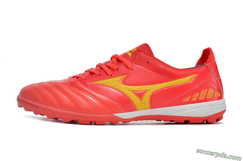 Mizuno Morelia Neo 3 Pro TF Low-Tops Football Shoes - Red/Yellow/White 2