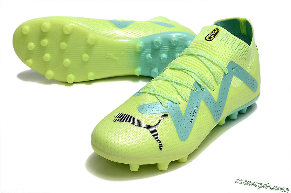 Puma Future Ultimate MG Low-Tops Football Boots - Yellow/Blue 3