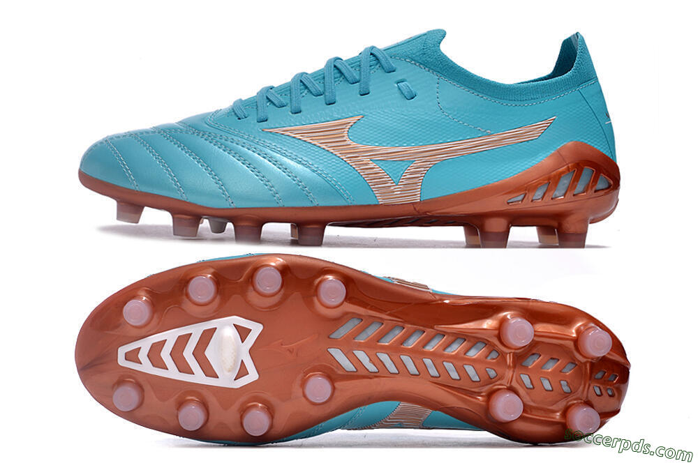 Mizuno Morelia Neo 3 Made in Japan FG Low-Tops Football Boots - Blue/Brown 0