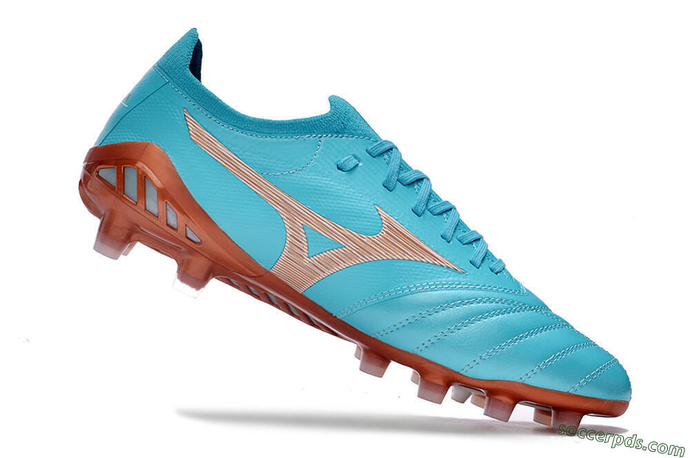 Mizuno Morelia Neo 3 Made in Japan FG Low-Tops Football Boots - Blue/Brown 4