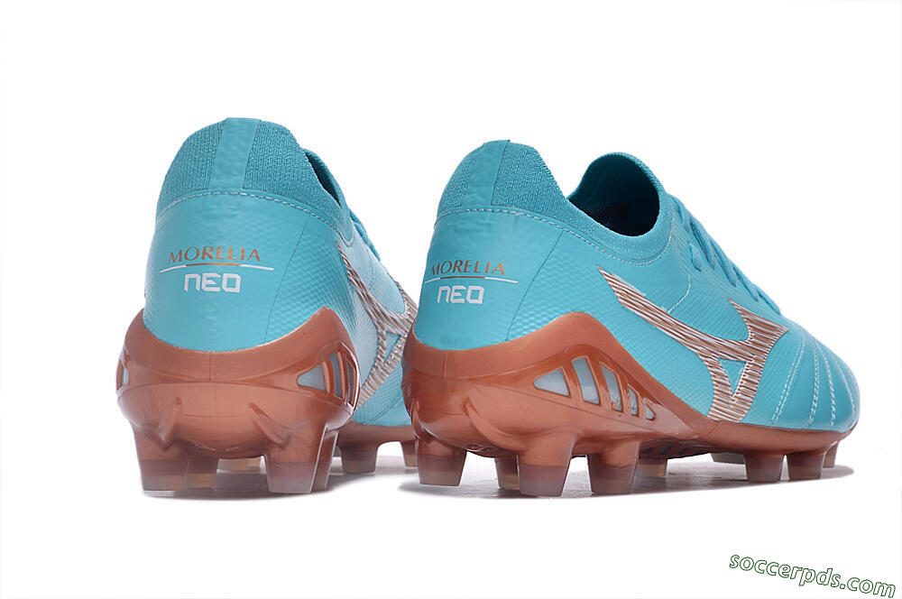 Mizuno Morelia Neo 3 Made in Japan FG Low-Tops Football Boots - Blue/Brown 6