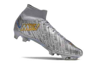 Nike Air Zoom Mercurial Superfly 15 Elite FG High-Tops Football Boots - Sliver/Gold/Rainbow