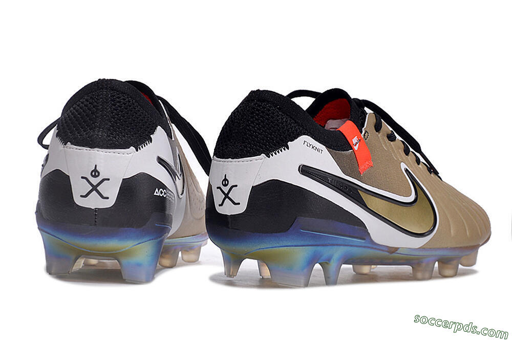 NikeTiempo Legend 10 Elite FG Low-Tops Football Boots - Gold/Black/White 6