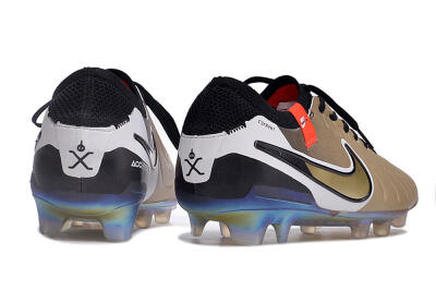 NikeTiempo Legend 10 Elite FG Low-Tops Football Boots - Gold/Black/White