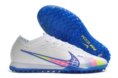 Nike Air Zoom Mercurial Vapor 15 Elite TF Low-Tops Football Shoes - White/Blue/Pink