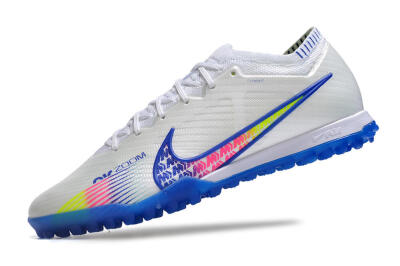 Nike Air Zoom Mercurial Vapor 15 Elite TF Low-Tops Football Shoes - White/Blue/Pink